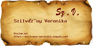 Szilvásy Veronika névjegykártya